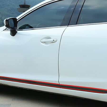 10CM Carbon Fiber Rubber Car Window Door Sill Edge Protector Guard Strip Cover
